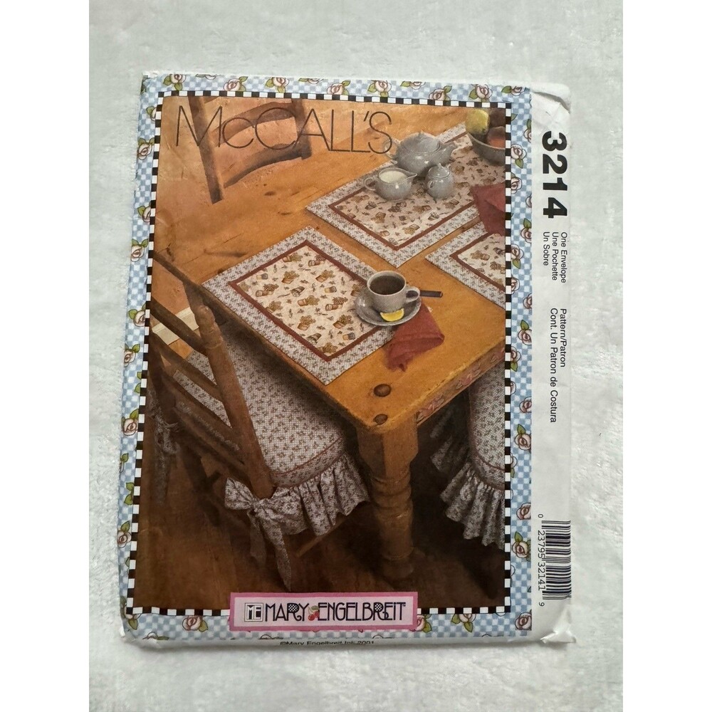McCall's 3214 Sewing Pattern Mary Engelbreit Home Kitchen Accessories Aprons Bag